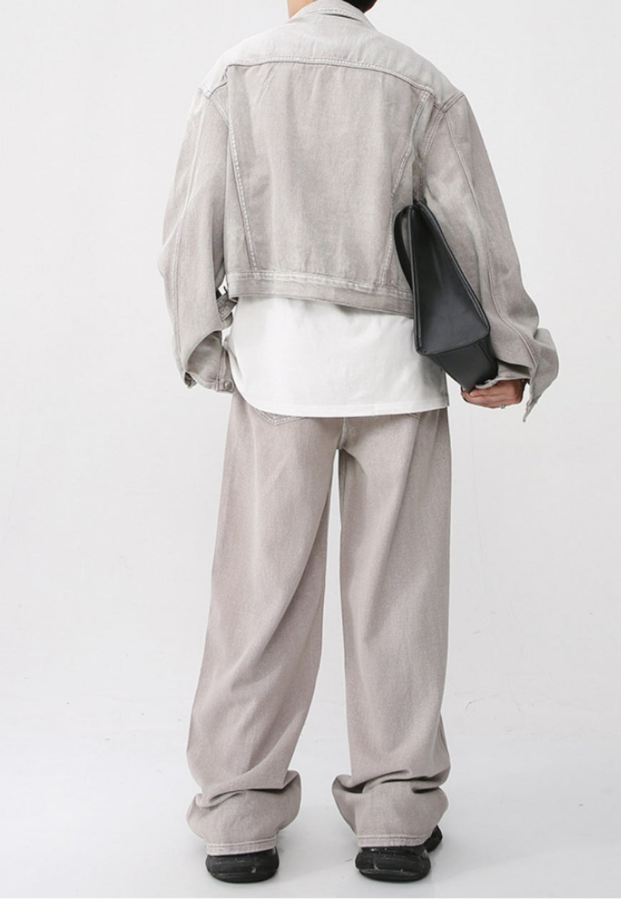 Men's spring summer casual denim suit