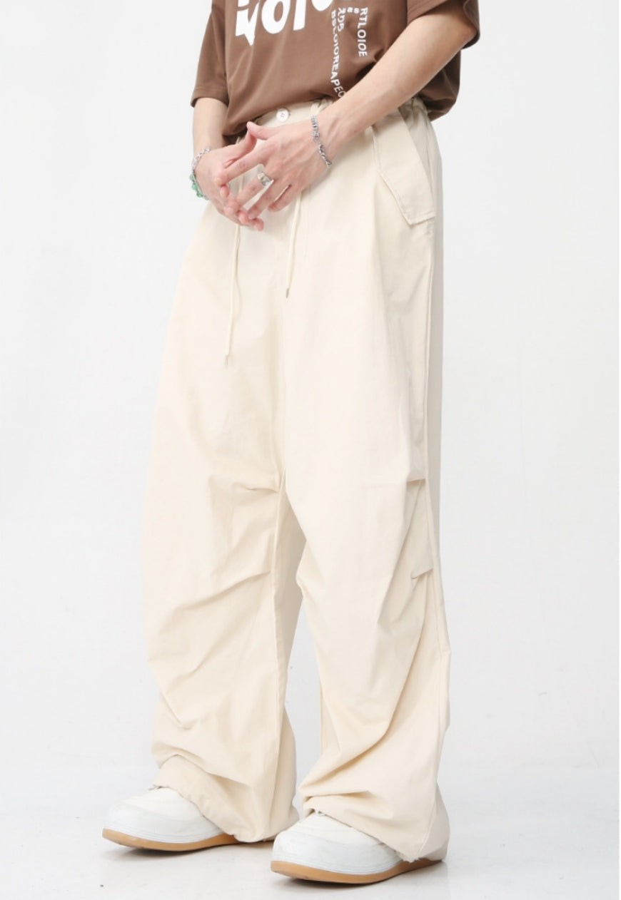 Unisex Loose Drape Elastic Trousers