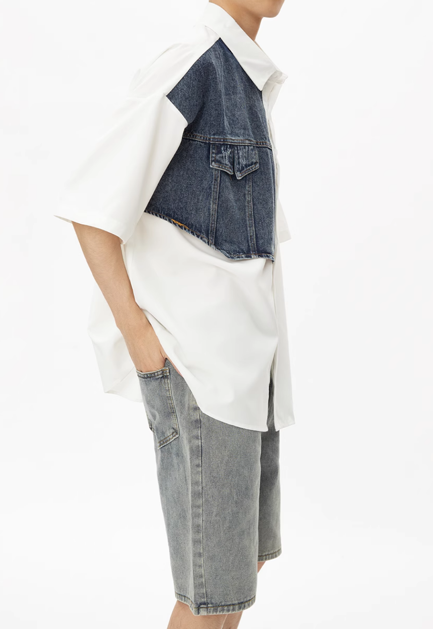 Men's denim design shirt