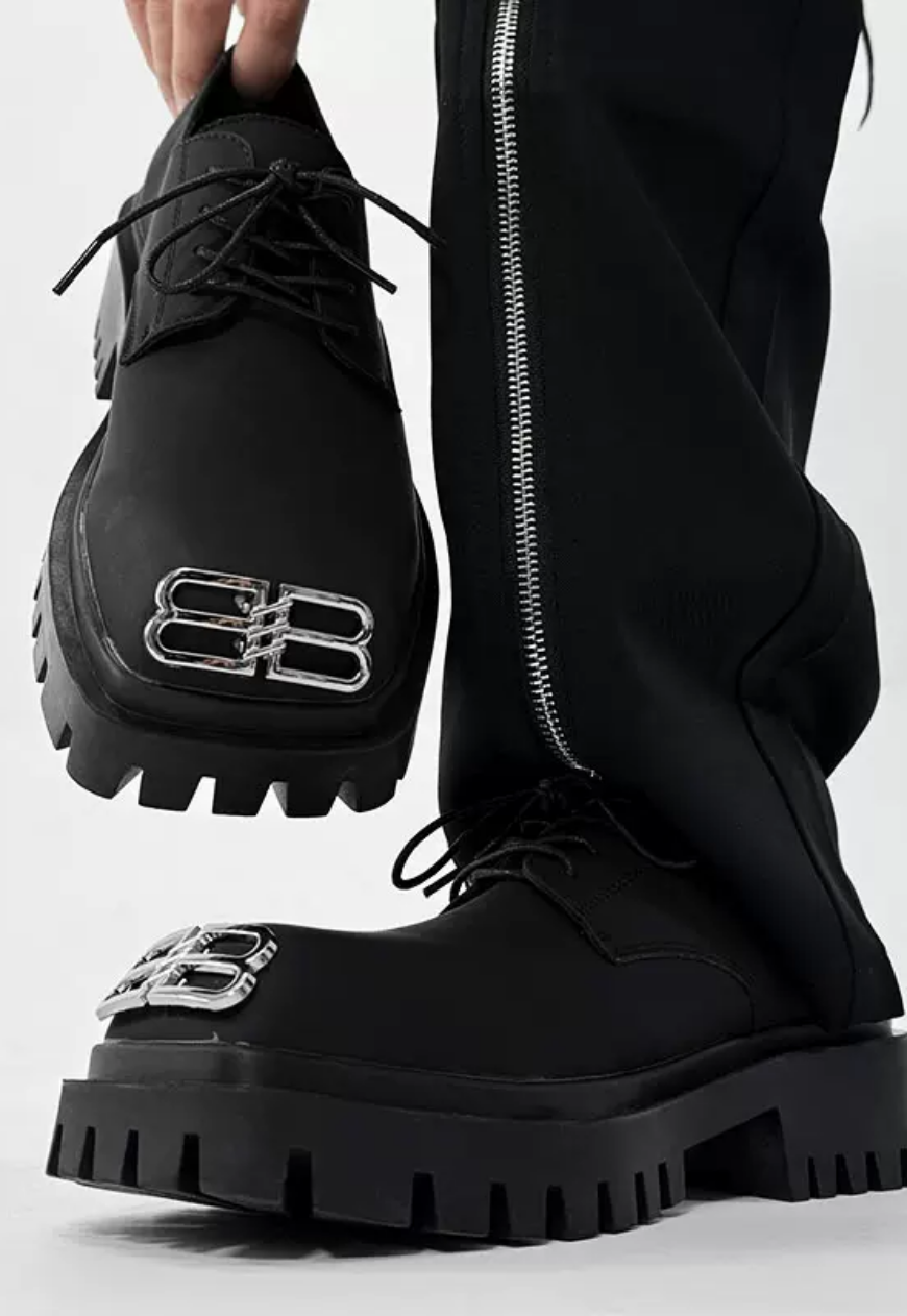 Men's matte derby shoes