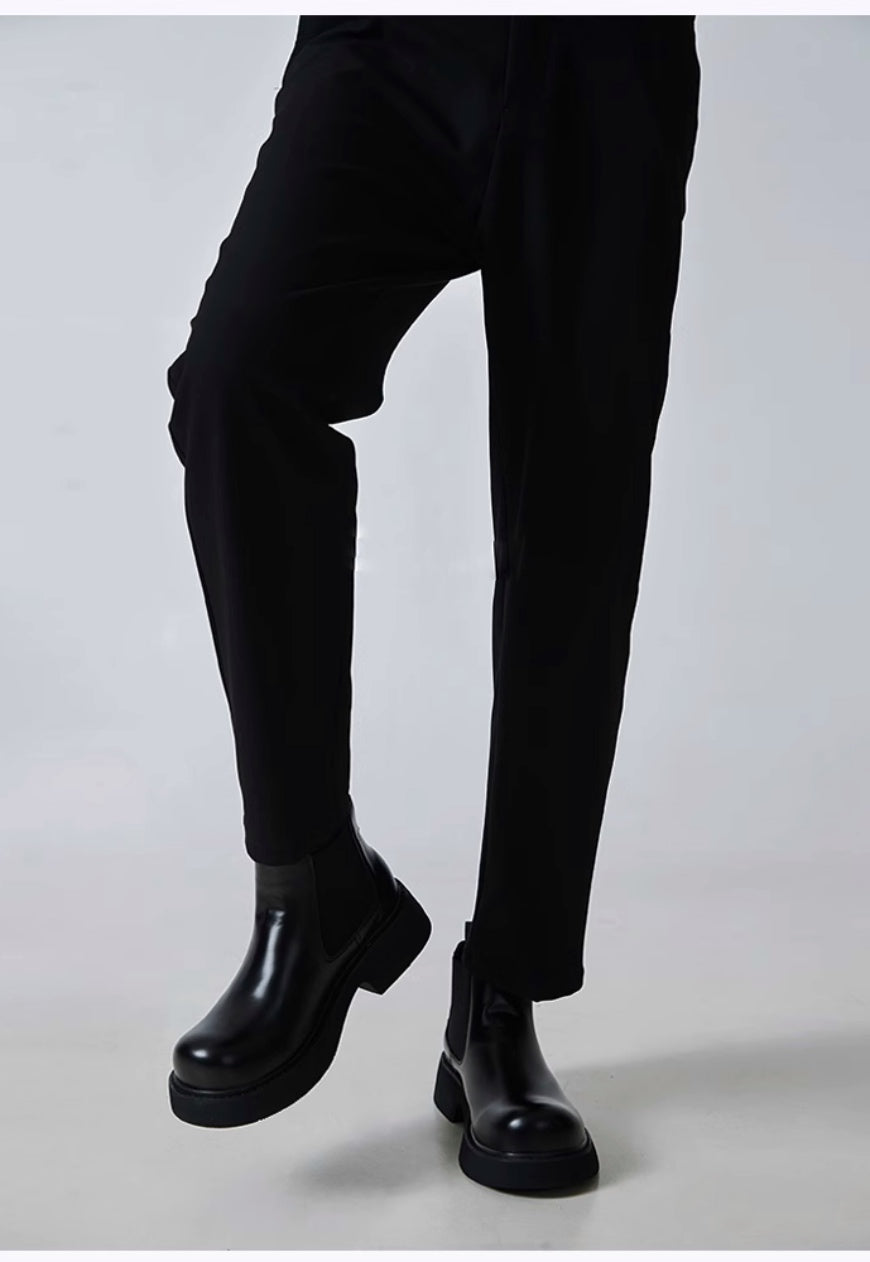 Men's Matte / Glossy raised Chelsea boots