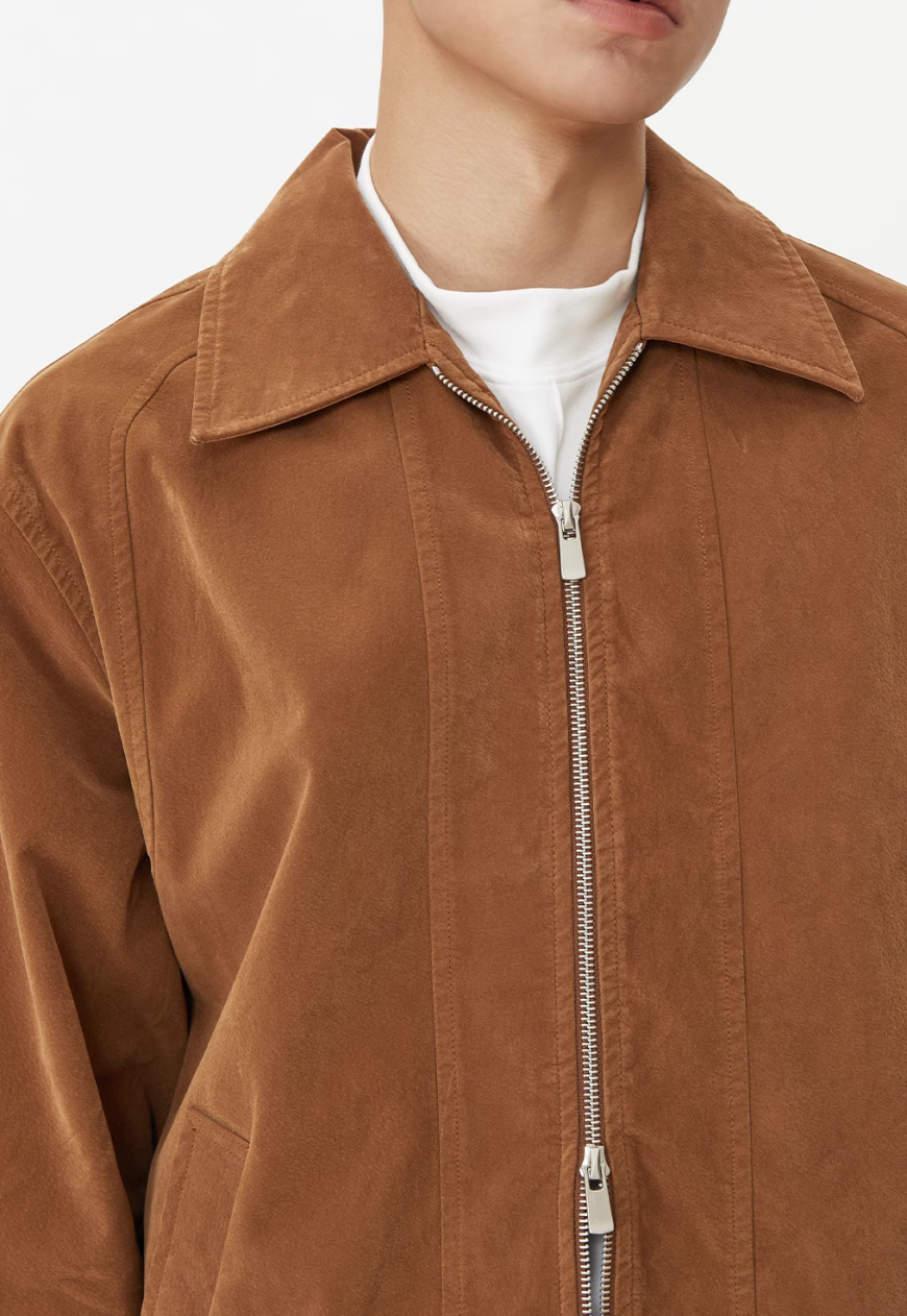 Men's Textured leather jacket