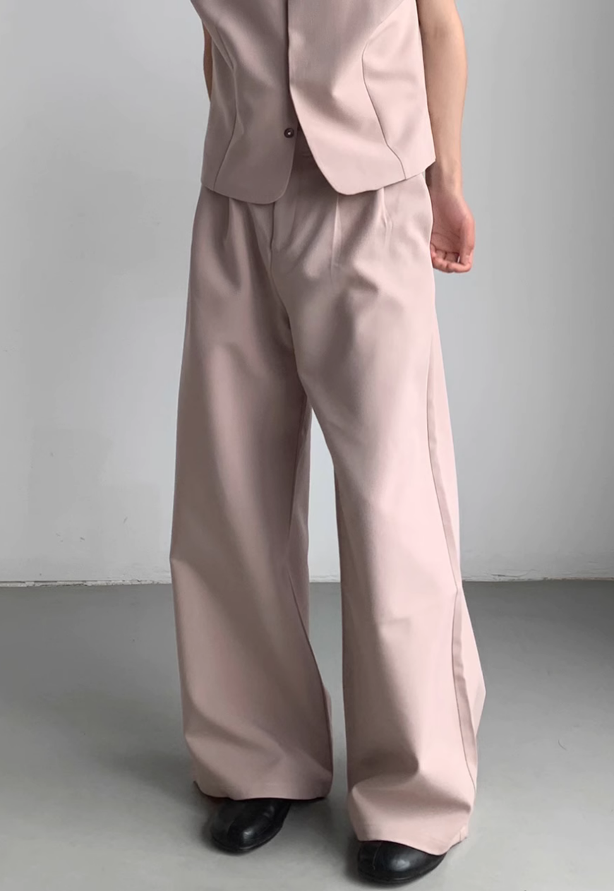 Men's pink premium design vest suit set