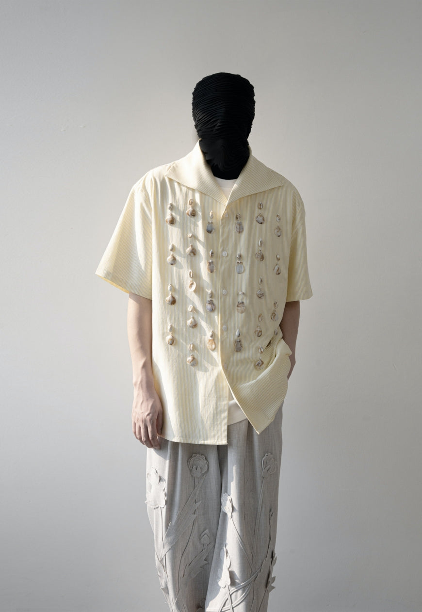 Men's Shell-Embellished Resort Shirt