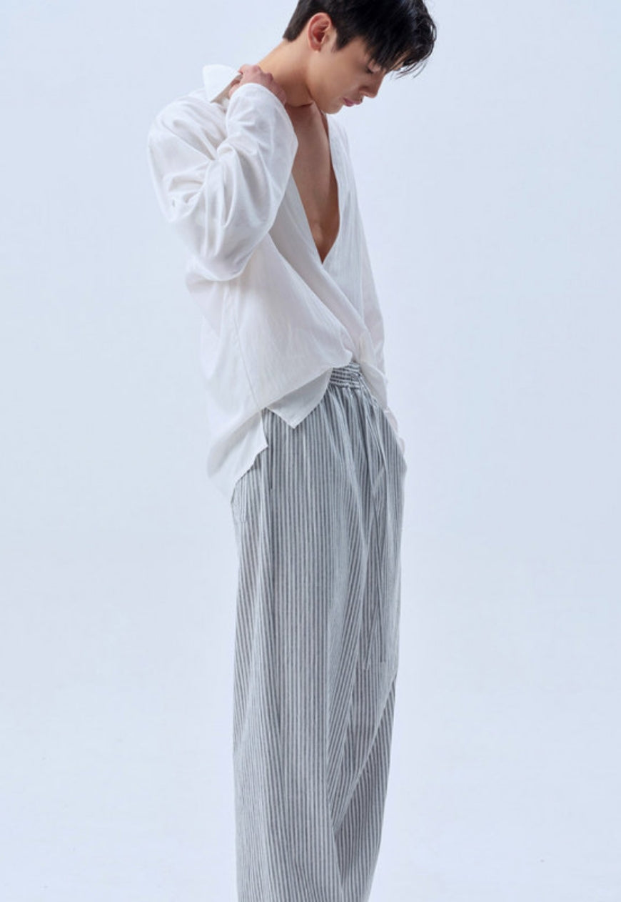Men's Linen Relaxed Straight Pants