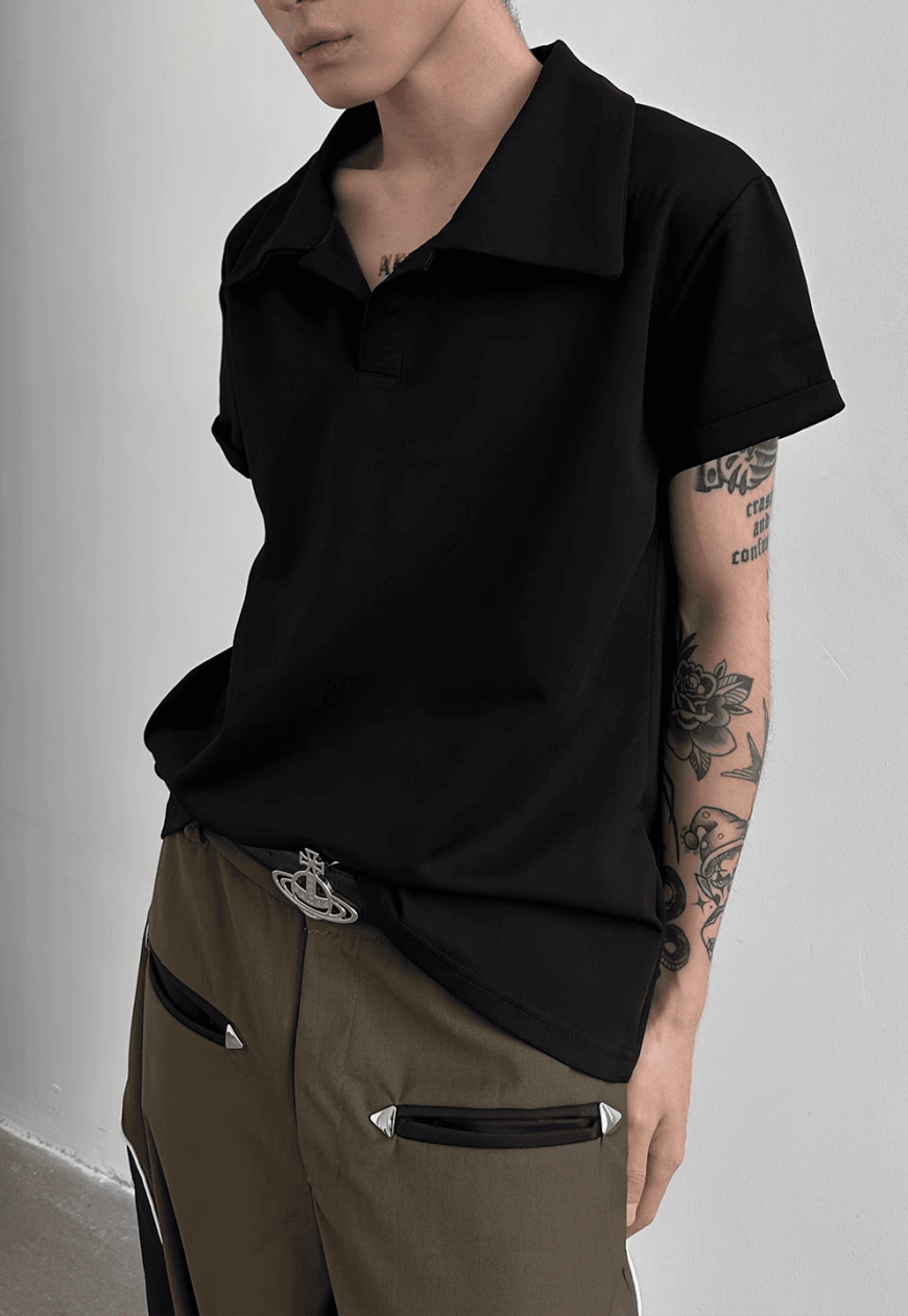 Men's polo collar solid top SS2023 VOL.3