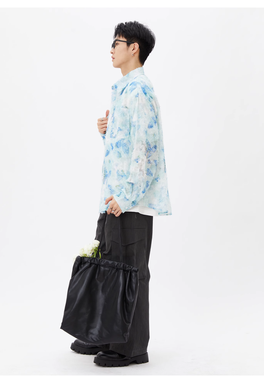 Men's Ink style fringed design shirts