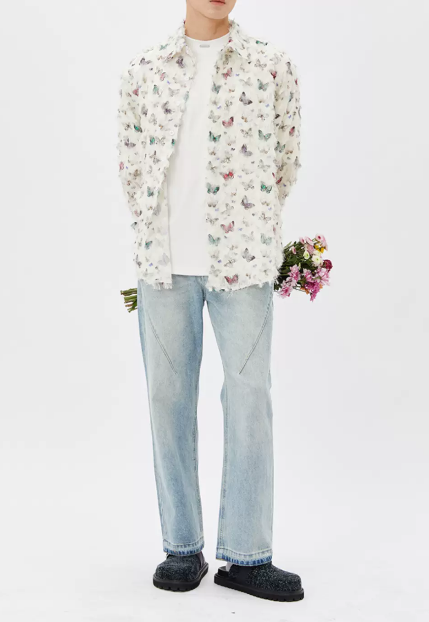 Unisex butterfly spring shirt