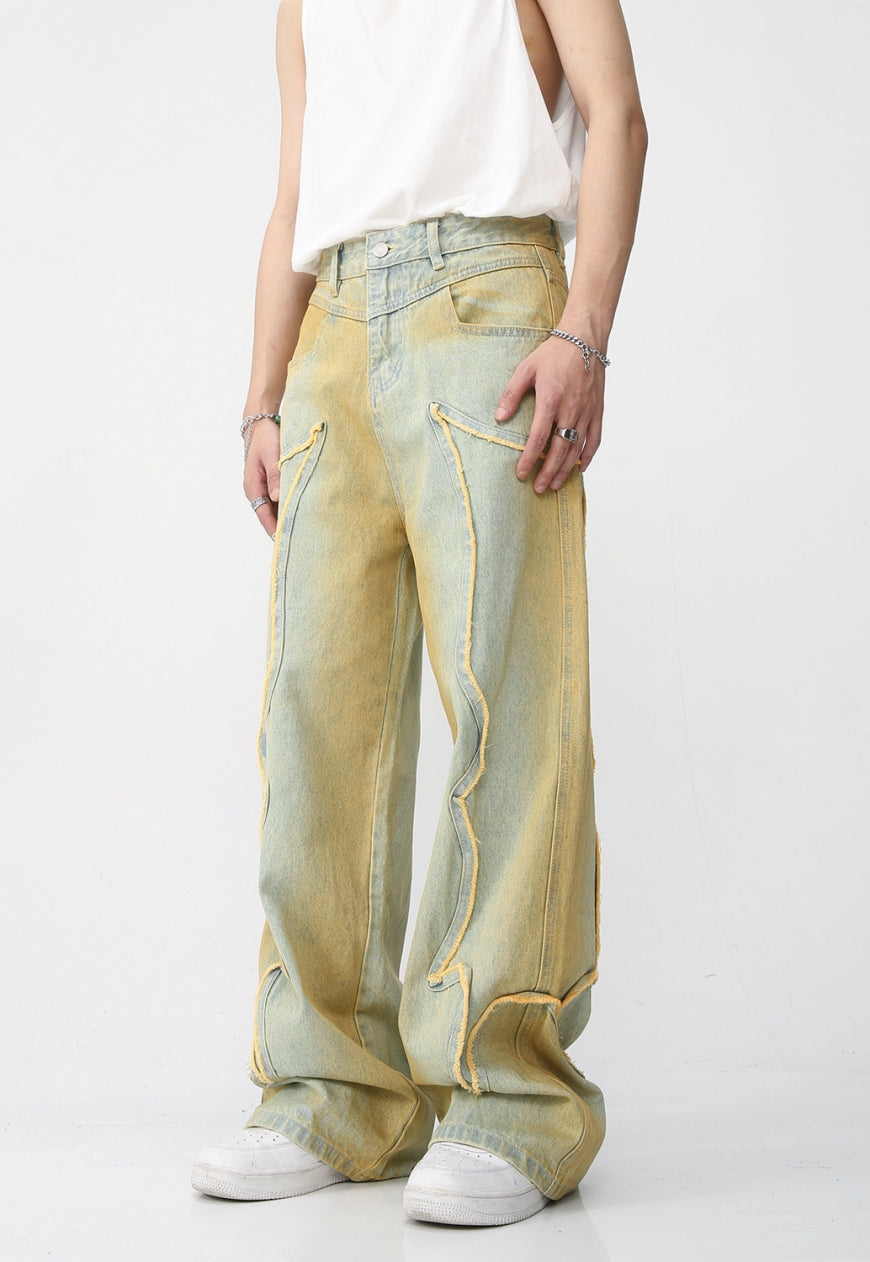 【Sale】Unisex vintage distressed pop jeans