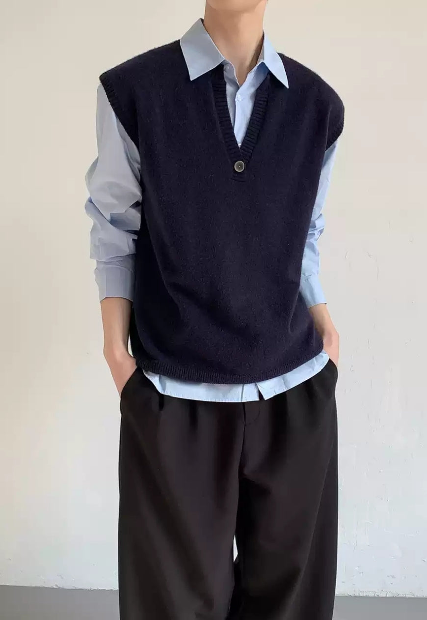 Men's Vintage Cable Knit Vest