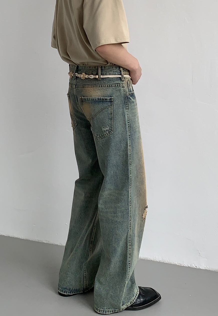 Men's Design washed jeans