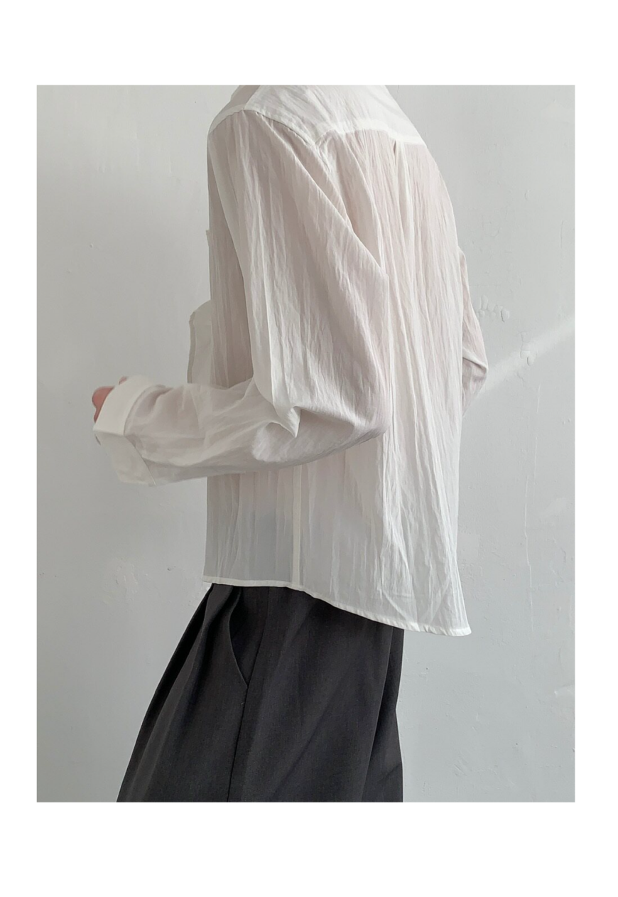Men's Ruffled Button-Down Shirt