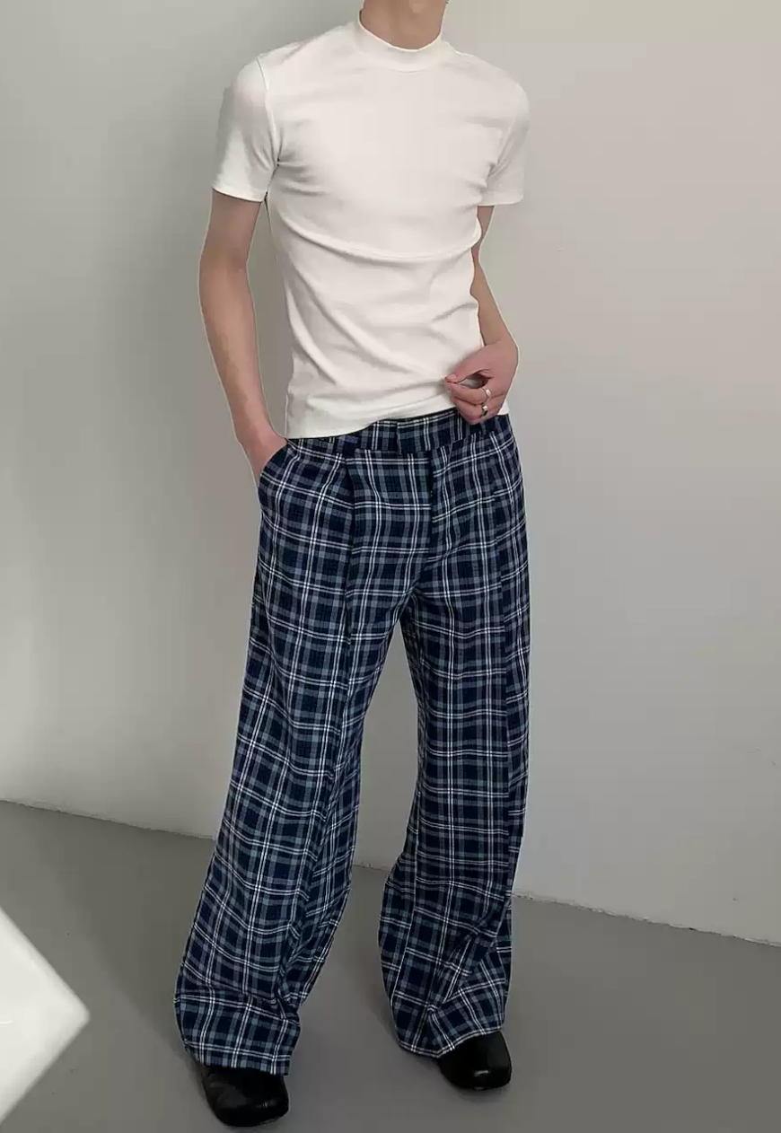 Men's Vintage Plaid Slacks