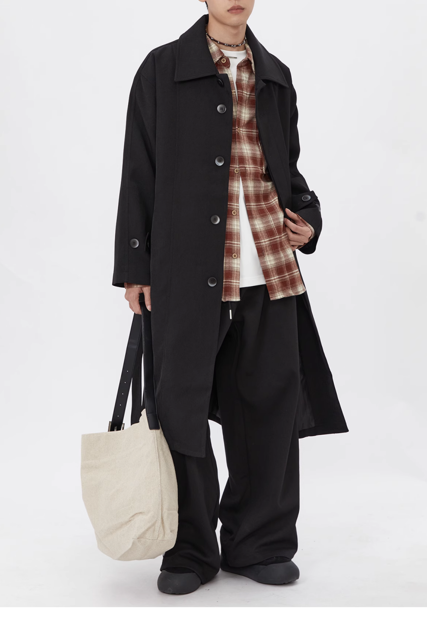 Men's Fashionable long trench coat