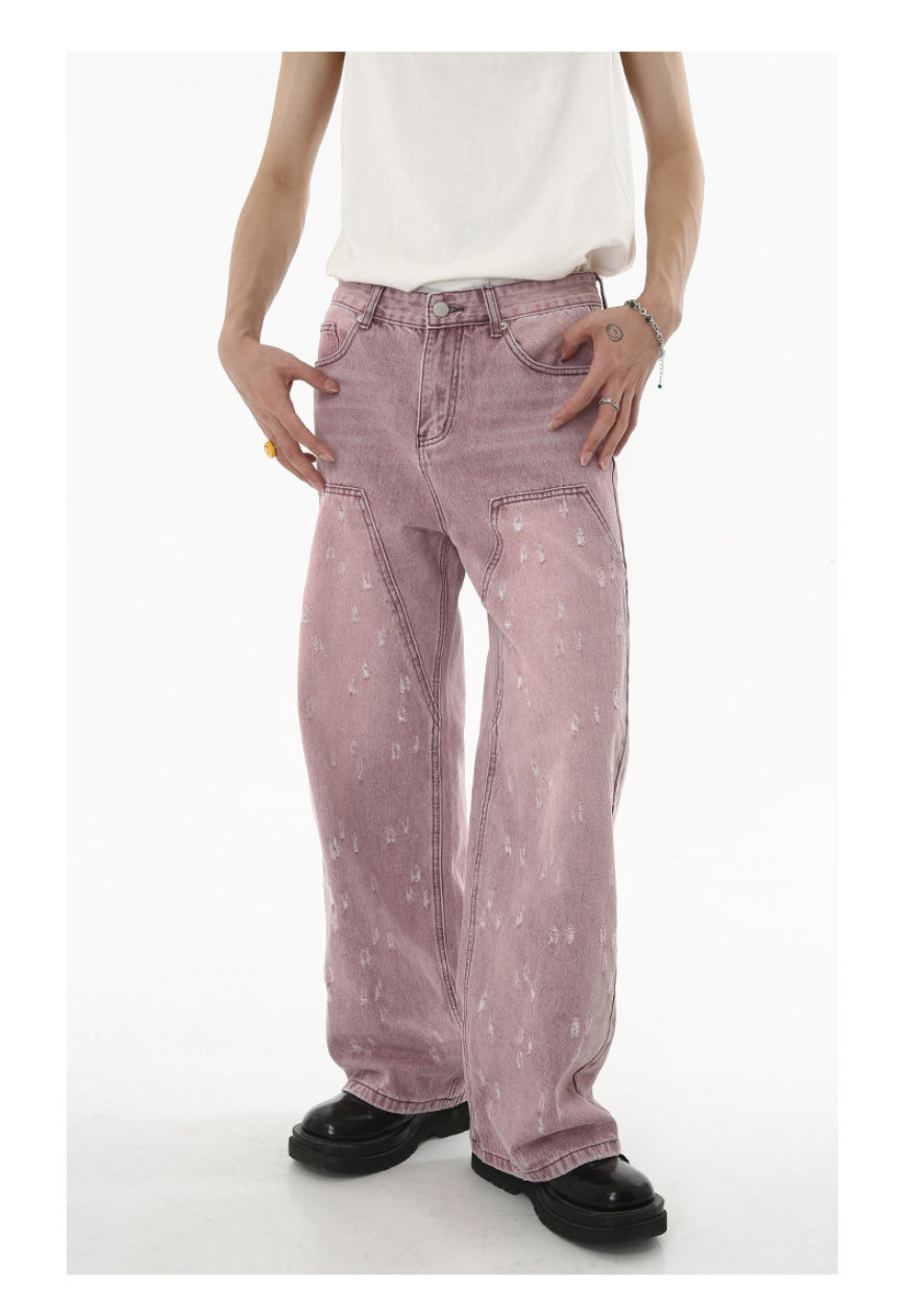 Unisex Loose Small Ripped Jeans