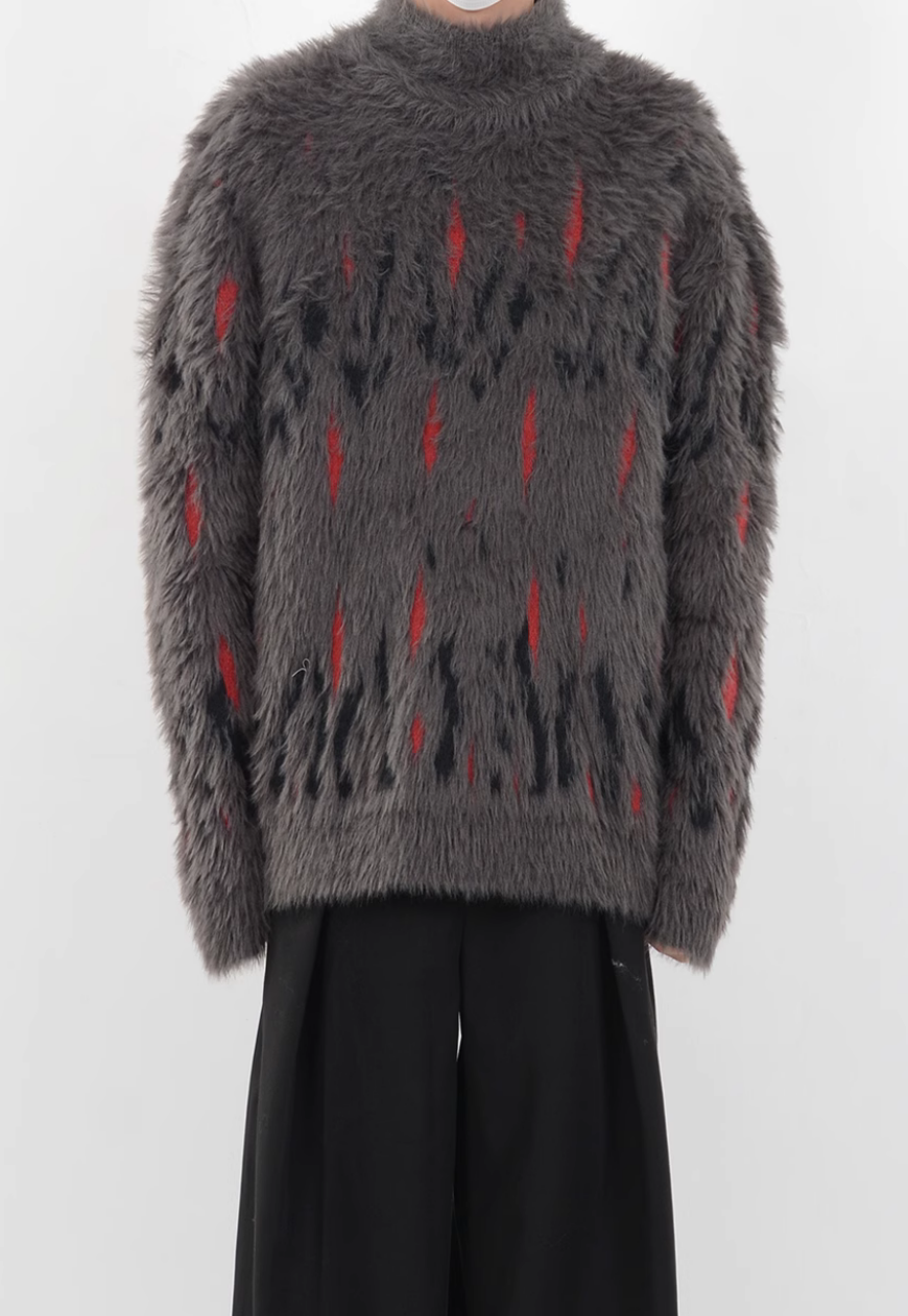 Men's turtleneck plush sweater