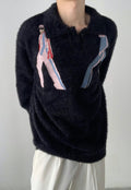 Men's Premium embroidered mohair sweater