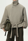 Men's Waist-belted jacket