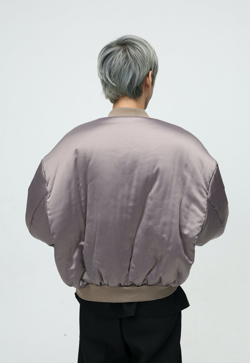 Men's Oversized short satin cotton coat