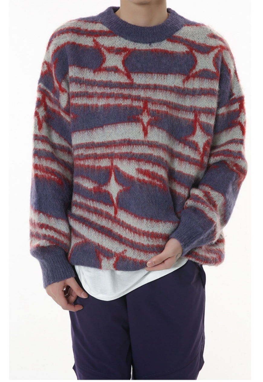 Men's Retro contrast sweater