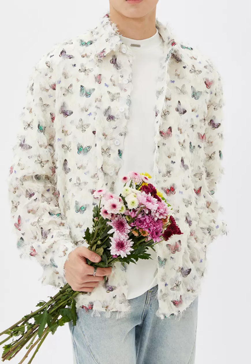 Unisex butterfly spring shirt