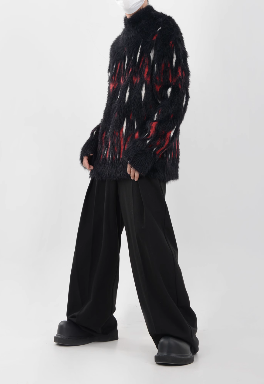 Men's turtleneck plush sweater