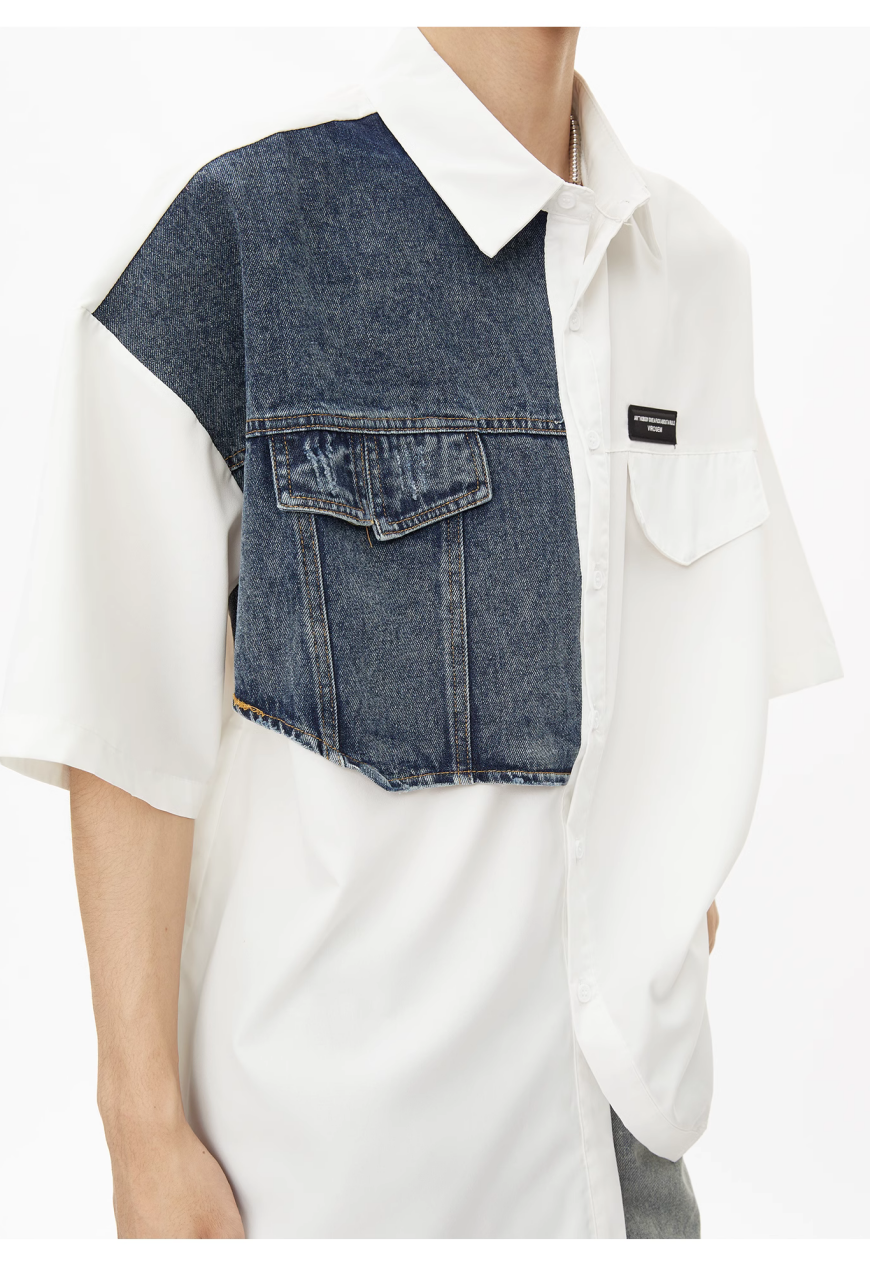 Men's denim design shirt