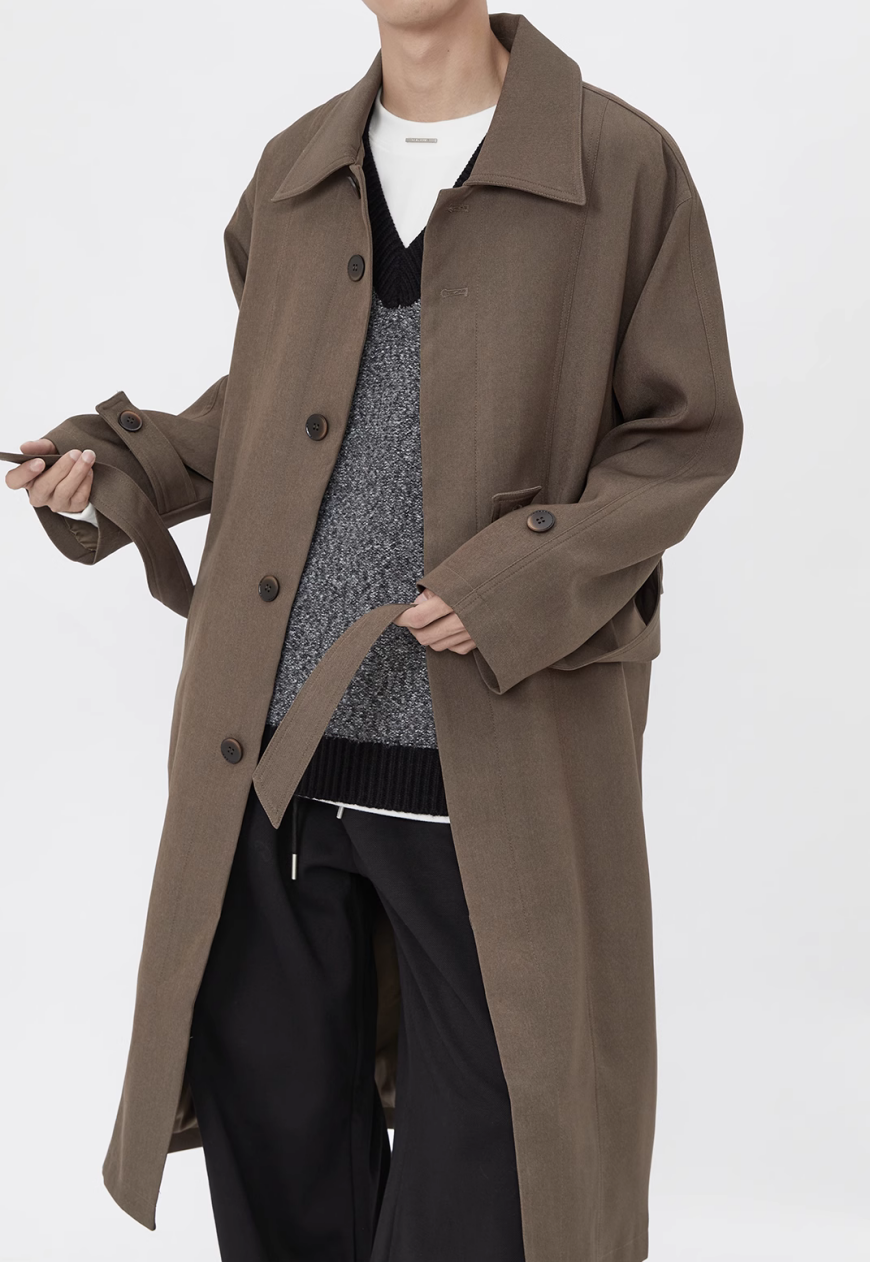 Men's Fashionable long trench coat