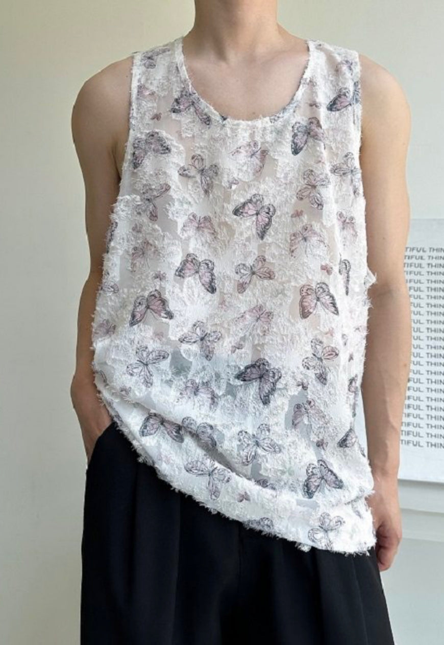 Men's Romantic butterfly design vest