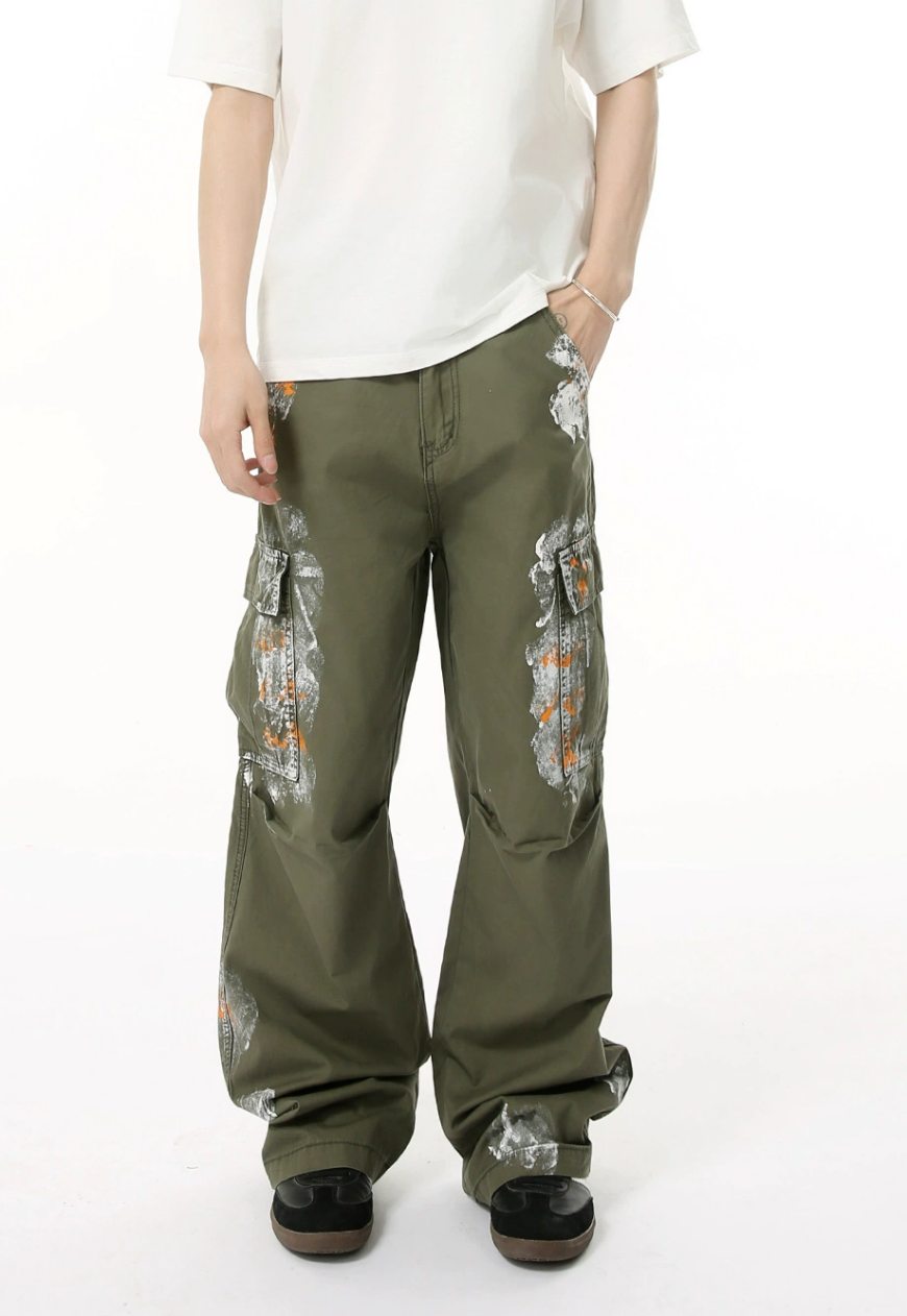 Men's vintage paint jeans