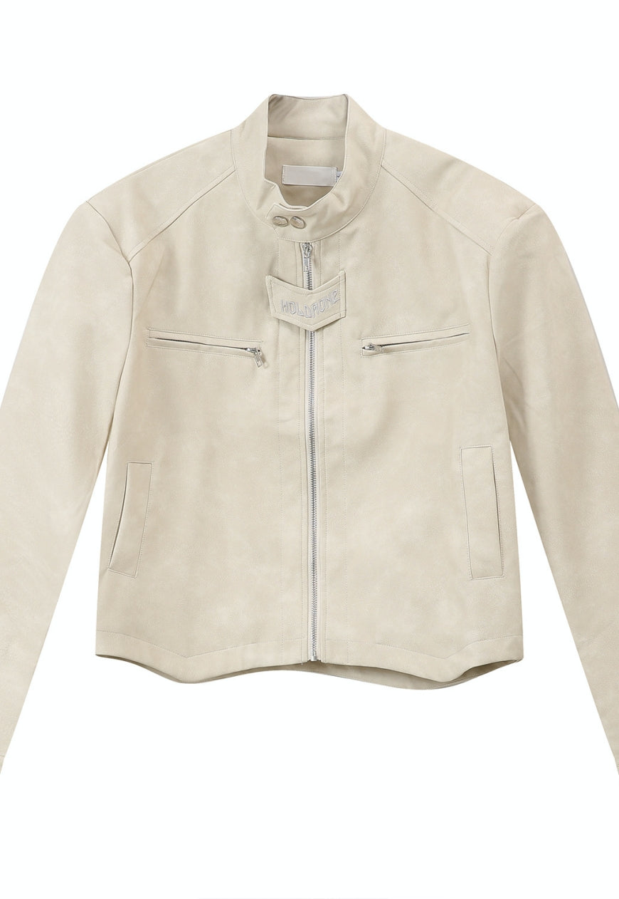 Men's Retro Short PU Leather Jacket
