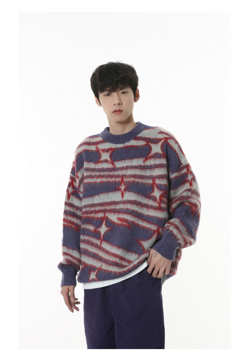 Men's Retro contrast sweater