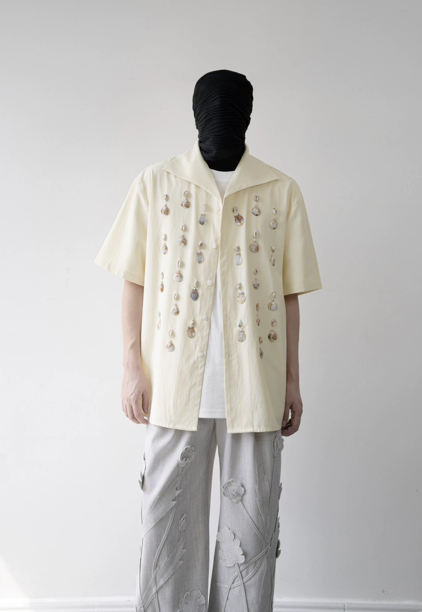 Men's Shell-Embellished Resort Shirt