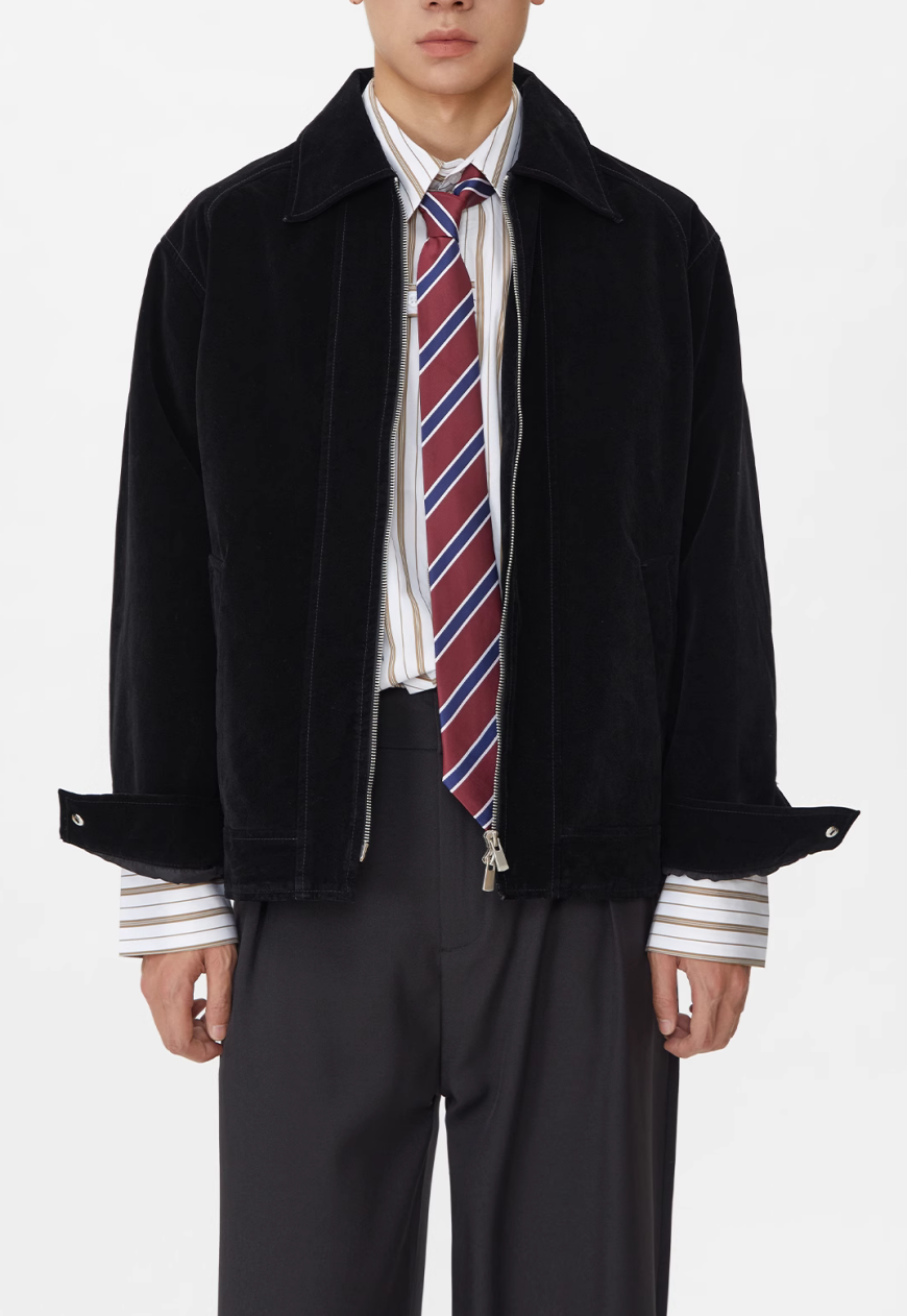 Men's Textured leather jacket