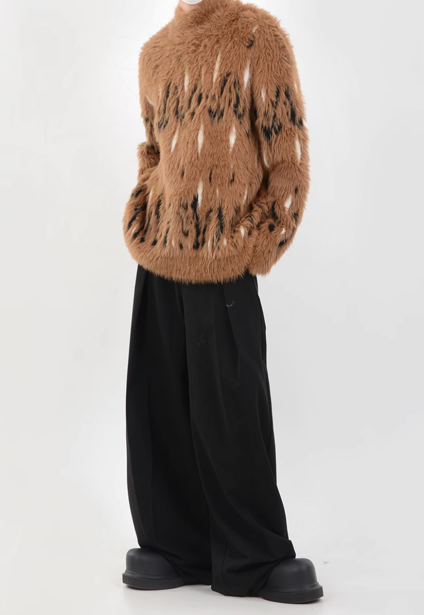 Men's turtleneck plush sweater