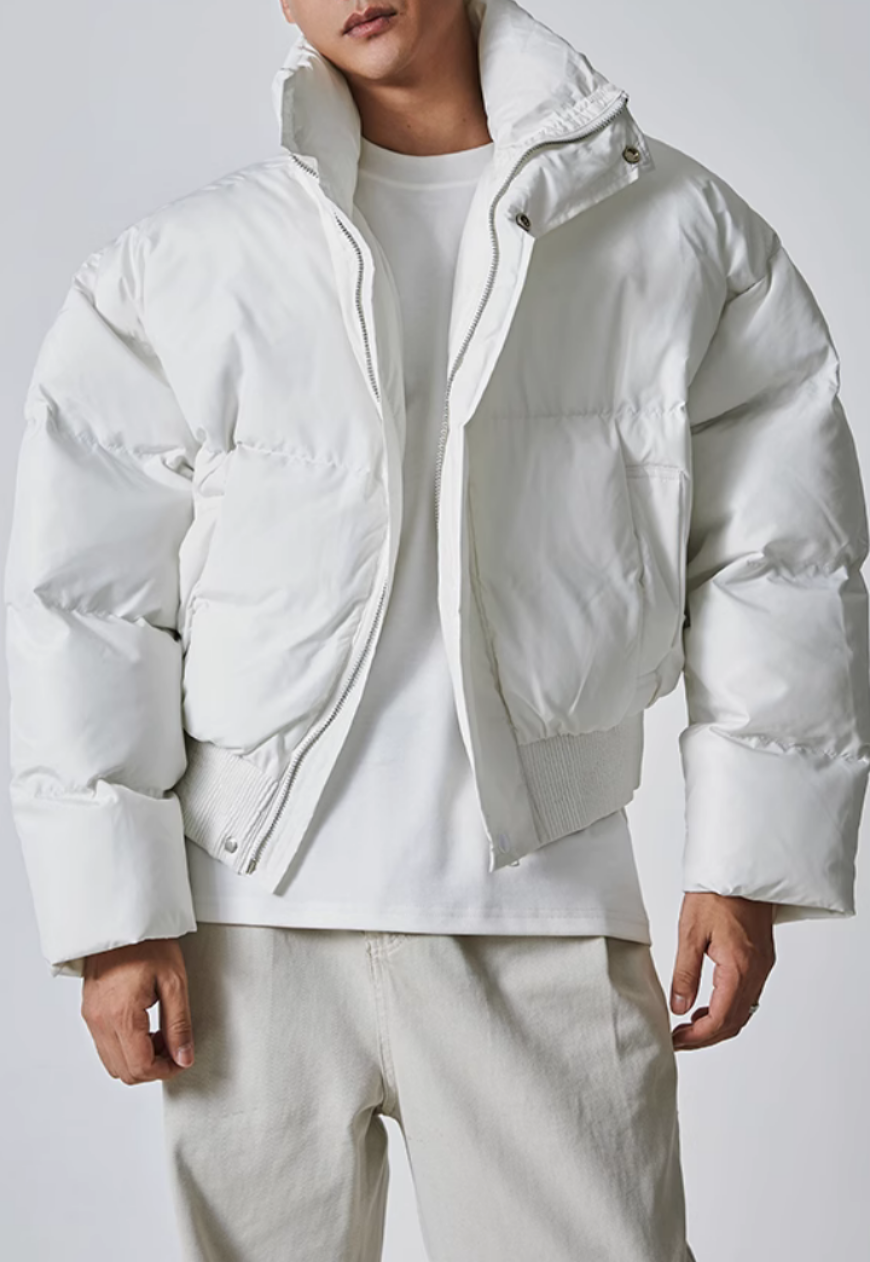 Men's Warm solid color cotton coat