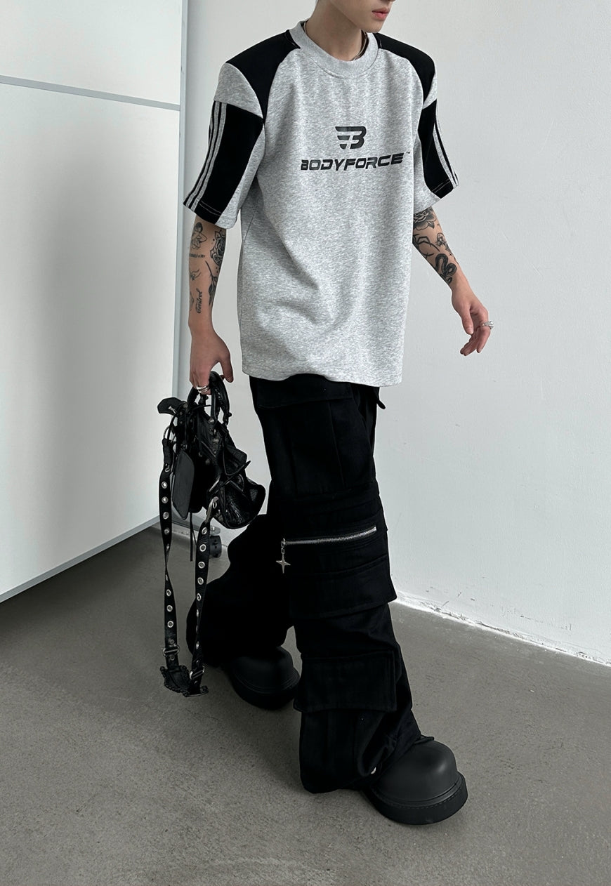 Men's Contrast shoulder pad T-shirt