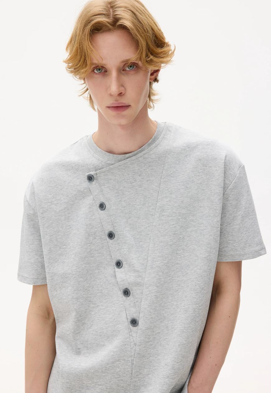 Men's Deconstructed Button Tee