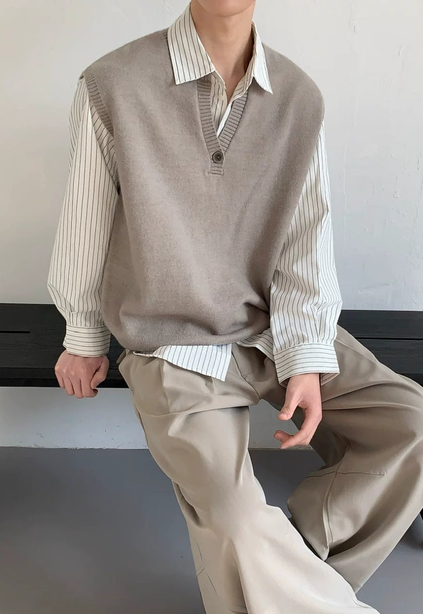 Men's Vintage Cable Knit Vest