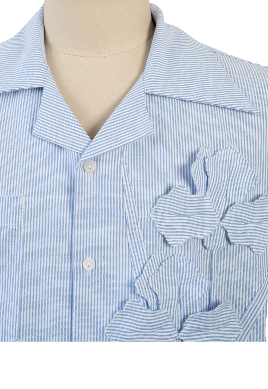 Men's Signature 3D Floral Stripe Shirt