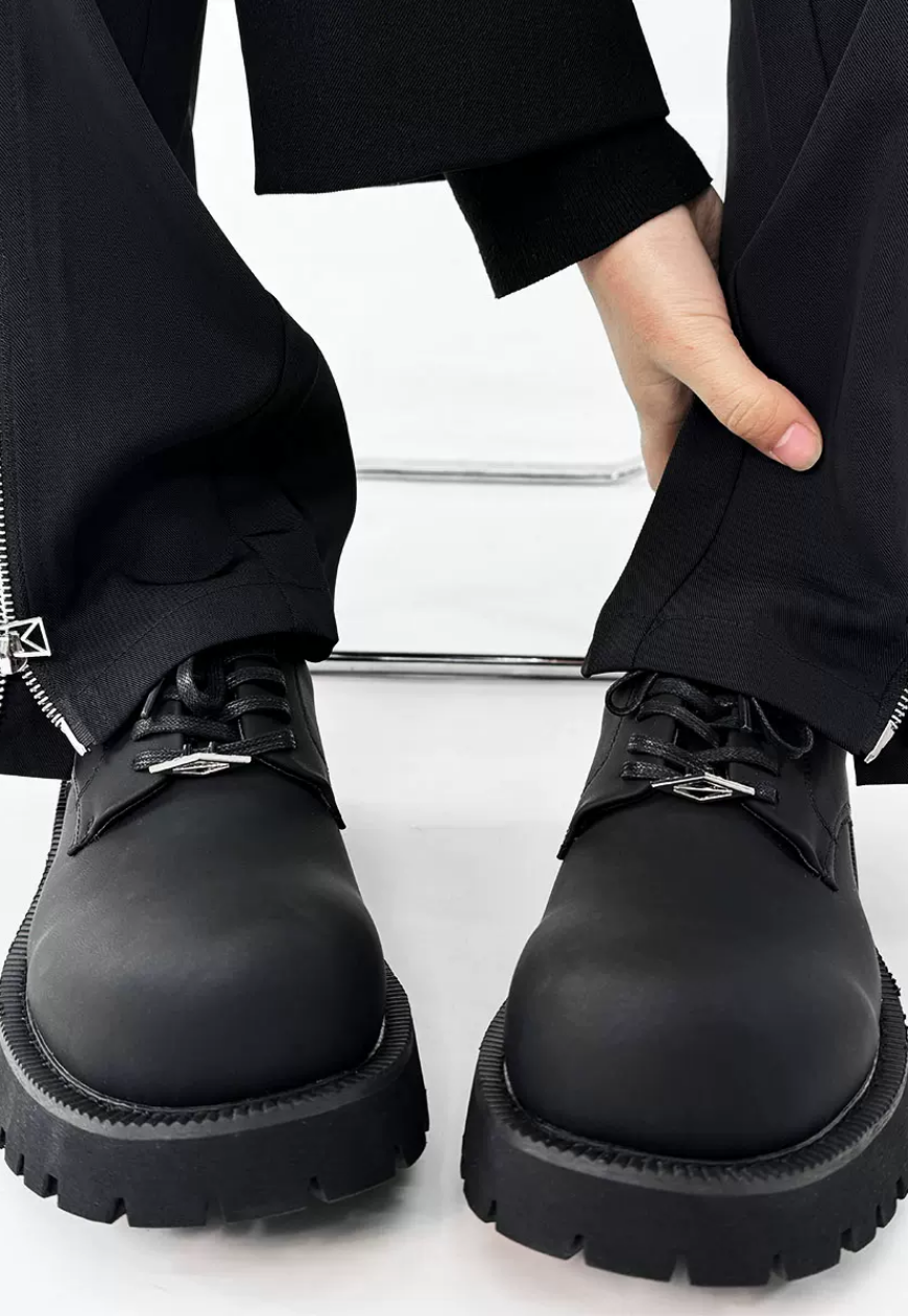 Men's Carbon black high-end derby shoes
