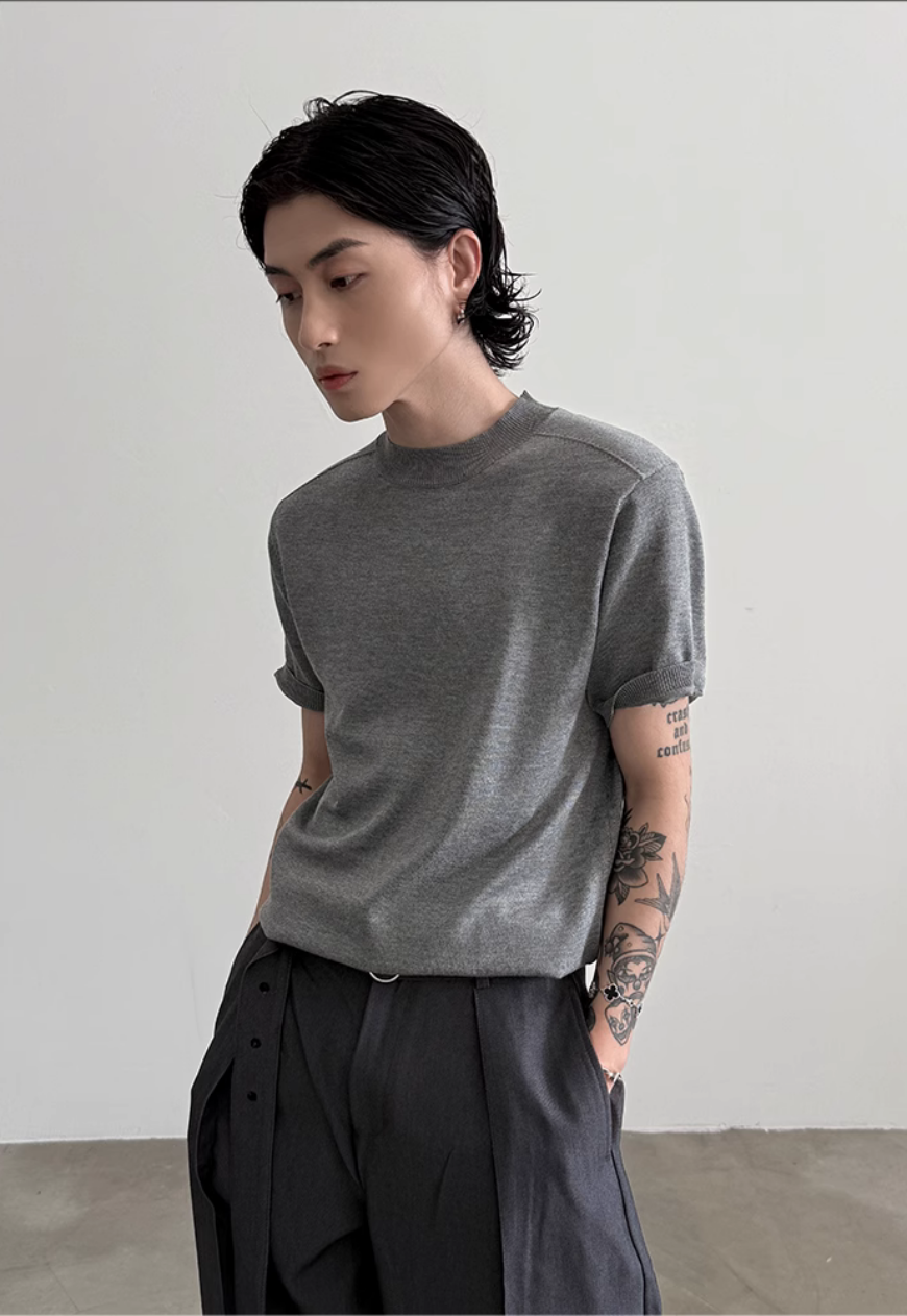 Men's Stand collar sweater