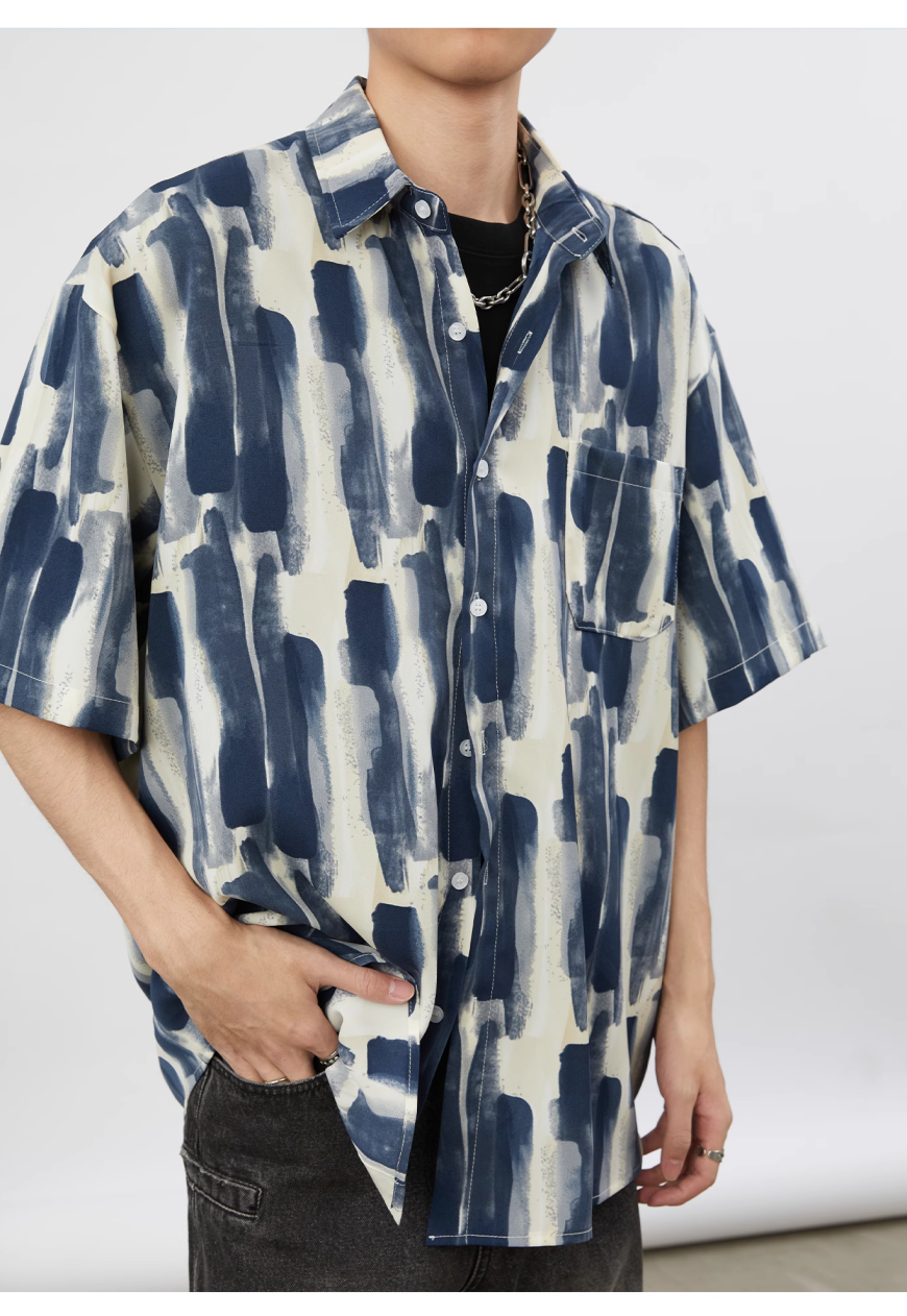 Men's Design inspired oil painting shirt