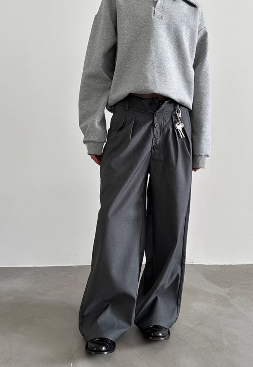 Men's Multi-button design trousers