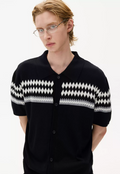 Men's Fair Isle Camp Collar Cardigan