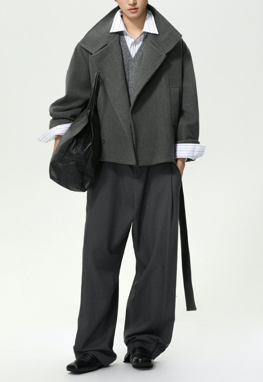Men's Waist-belted jacket