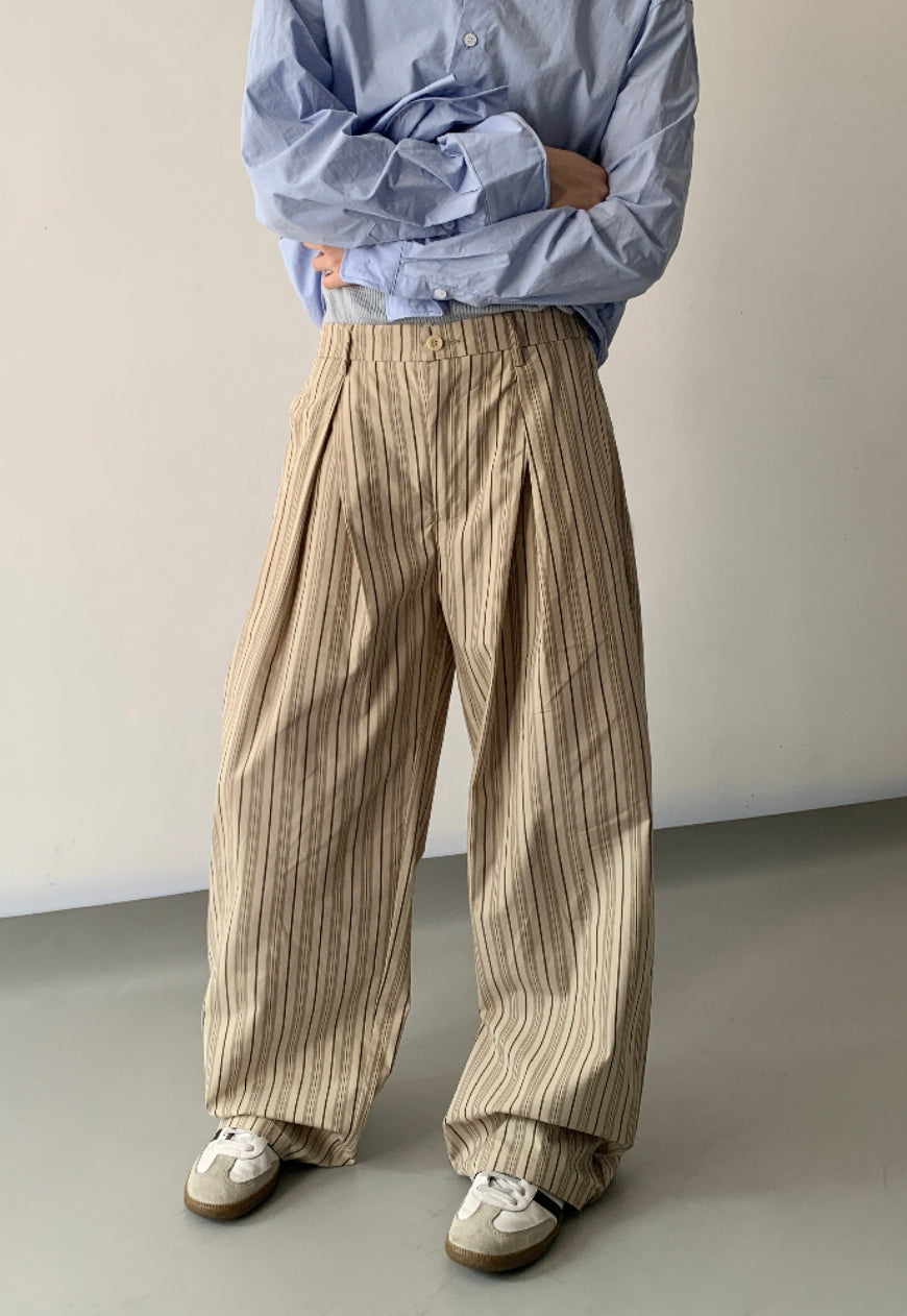 Men's Retro contrast striped trousers