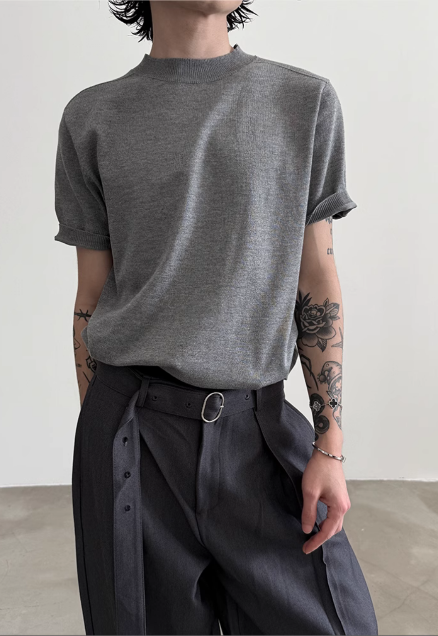 Men's Stand collar sweater
