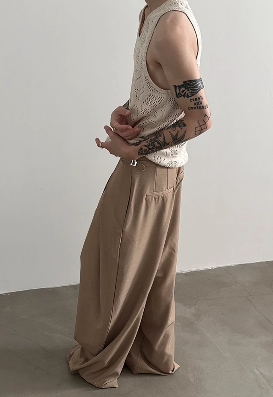 Men's Retro hollow knitted vest