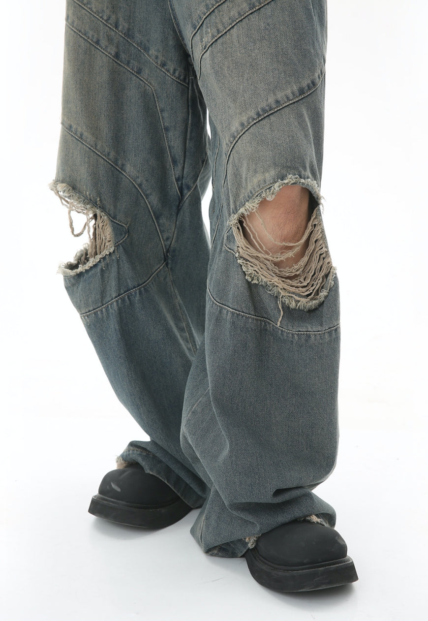 Men's ripped baggy jeans